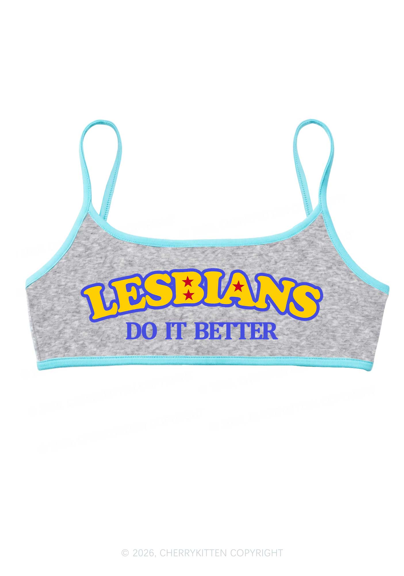 Lesbians Do It Better Pride Y2K Super Crop Cami Cherrykitten