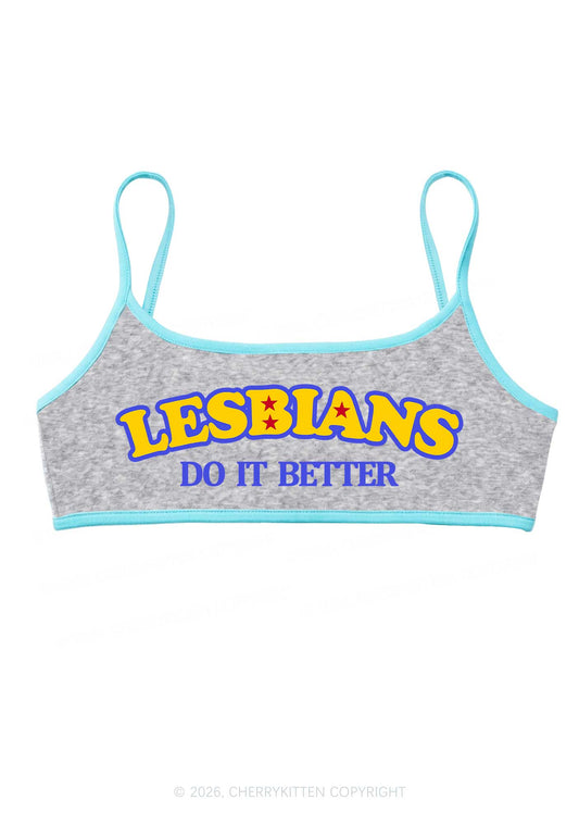 Lesbians Do It Better Pride Y2K Super Crop Cami Cherrykitten