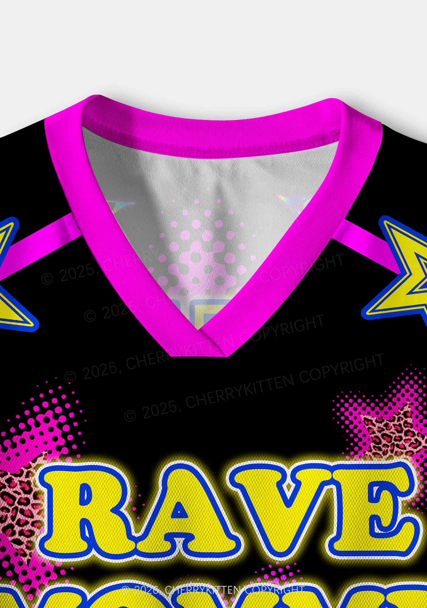 Rave Mommy Star Y2K Crop Sport Jersey Shirts Cherrykitten