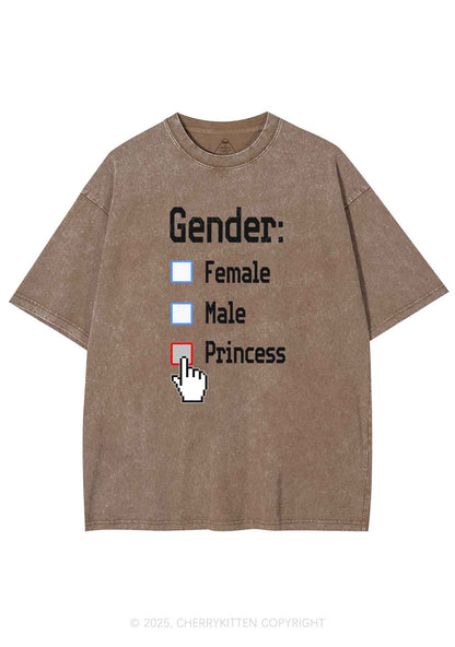 Gender Princess Pride Y2K Shirts Washed Tee Cherrykitten