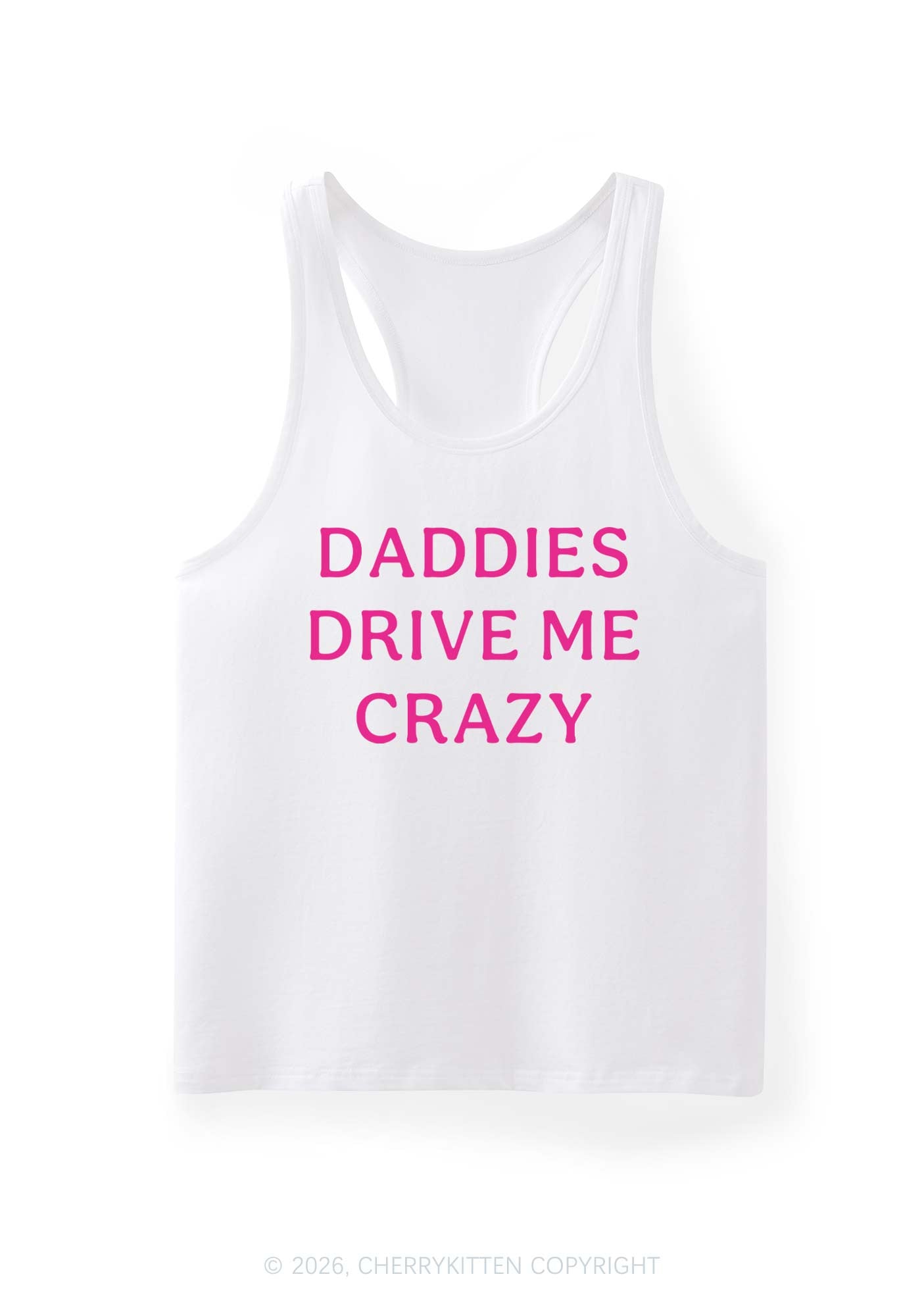 Daddies Drive Me Crazy Y2K Men Racerback Tank Top Cherrykitten