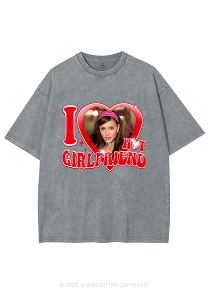 Custom I Love My Hot Girlfriend Y2K Shirts Washed Tee Cherrykitten