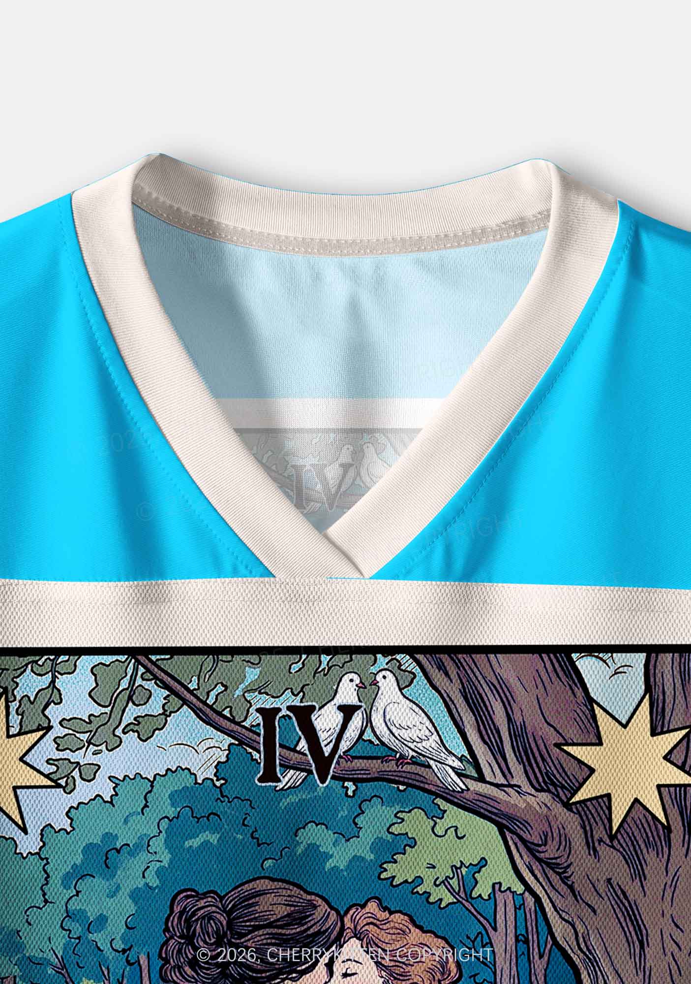 Blue Best Friends Pride Y2K Crop Sport Jersey Shirts Cherrykitten