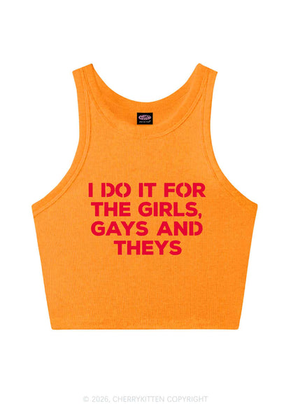 Girls Gays Theys Pride Y2K Crop Tank Top Cherrykitten