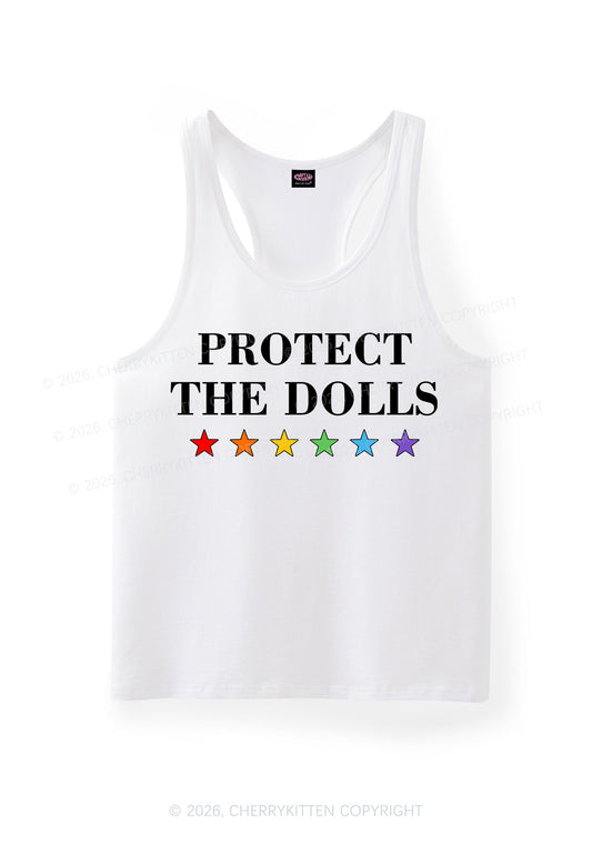 Protect The Dolls Pride Y2K Men Racerback Tank Top Cherrykitten