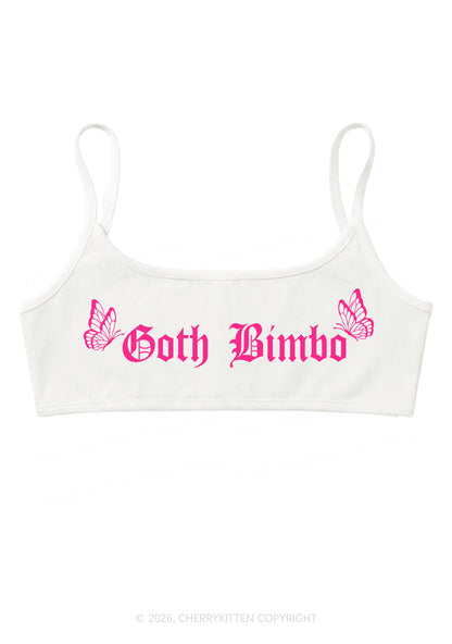Goth Bimbo Y2K Super Crop Cami Cherrykitten