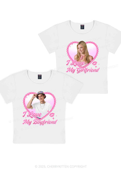Custom Love My GF BF Photo Y2K Valentine's Day Baby Tee Cherrykitten