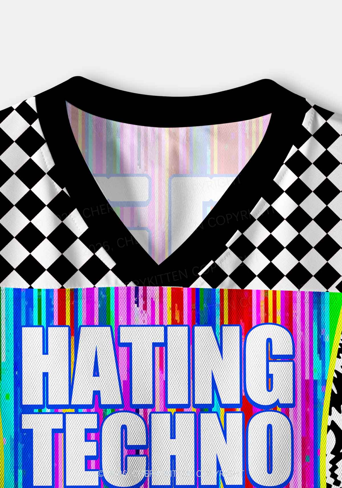Hating Techno Y2K Crop Sport Jersey Shirts Cherrykitten