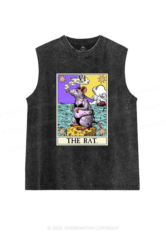 The Rat Smoking Y2K Washed Muscle Tank Cherrykitten