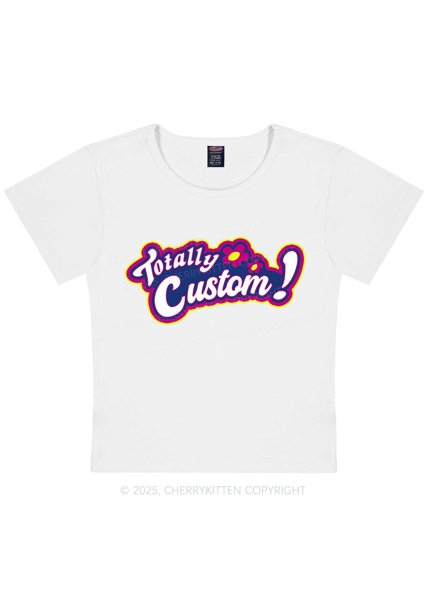 Totally Custom Y2K Baby Tee Cherrykitten