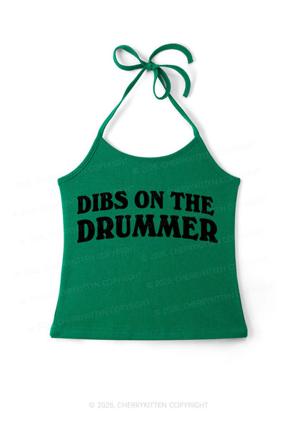 Dibs On The Drummer Y2K Halter Neck Cami Cherrykitten