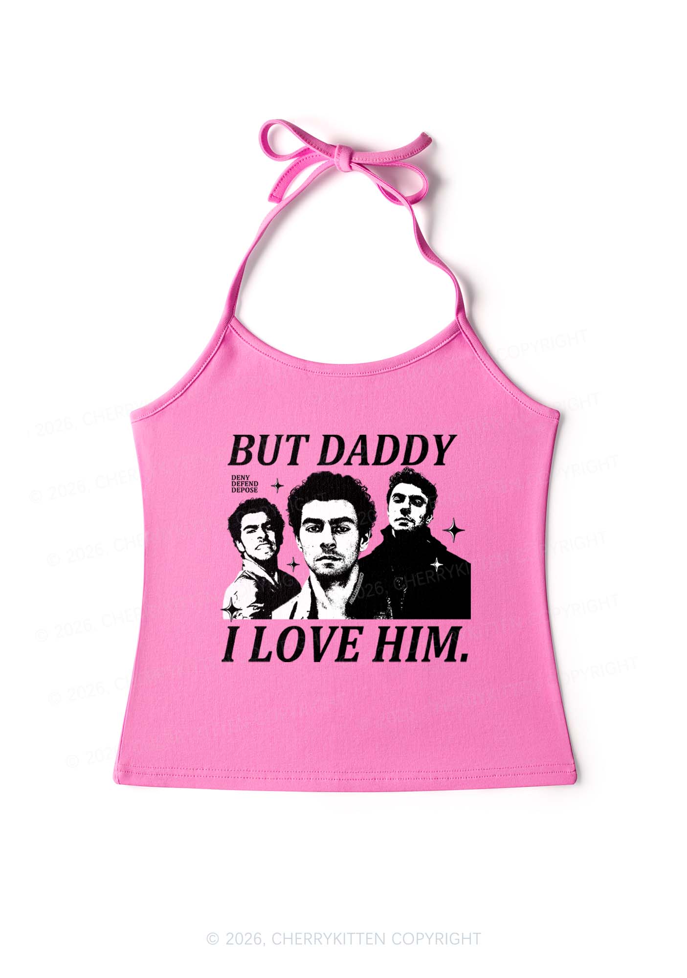 Daddy I Love Luigi Y2K Halter Neck Cami Cherrykitten