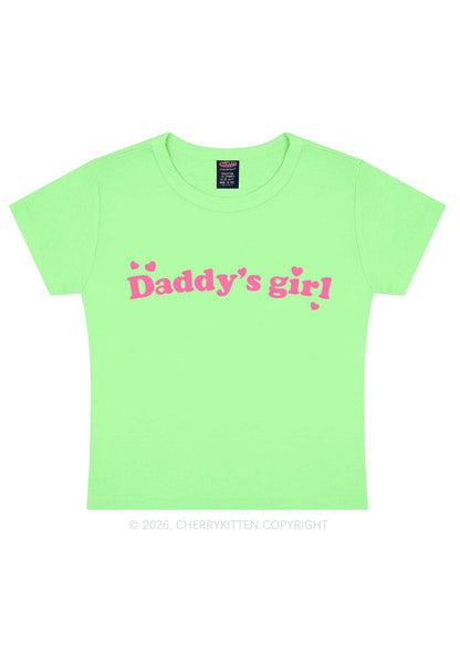 Daddys Girl Valentine's Day Y2K Baby Tee Cherrykitten