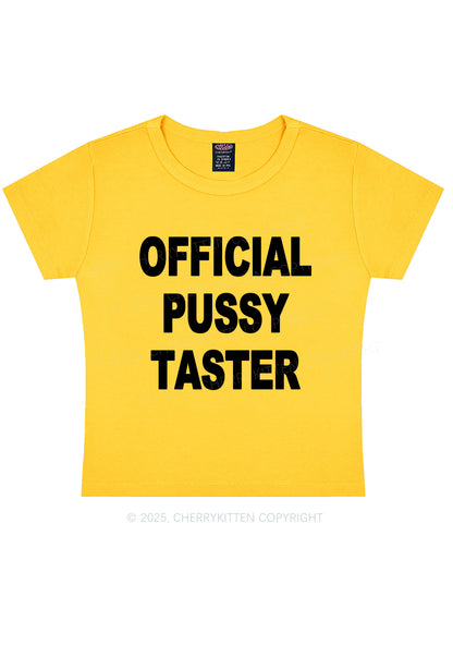 Official Puxxy Taster Y2K Baby Tee Cherrykitten