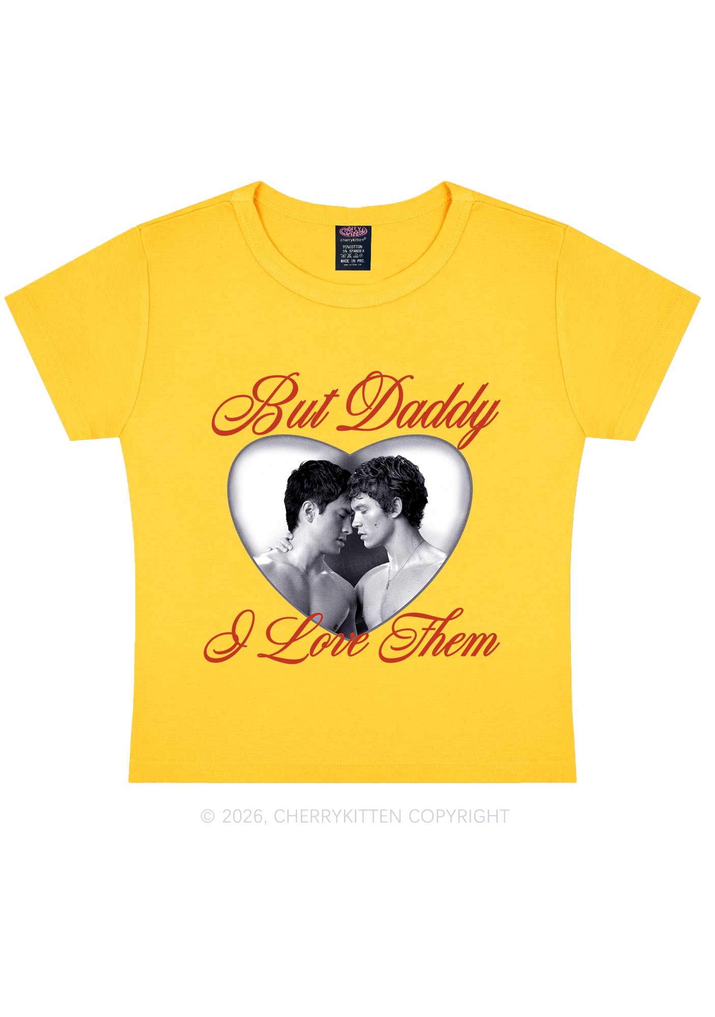 Retro But Daddy I Love Them HR Y2K Baby Tee Cherrykitten