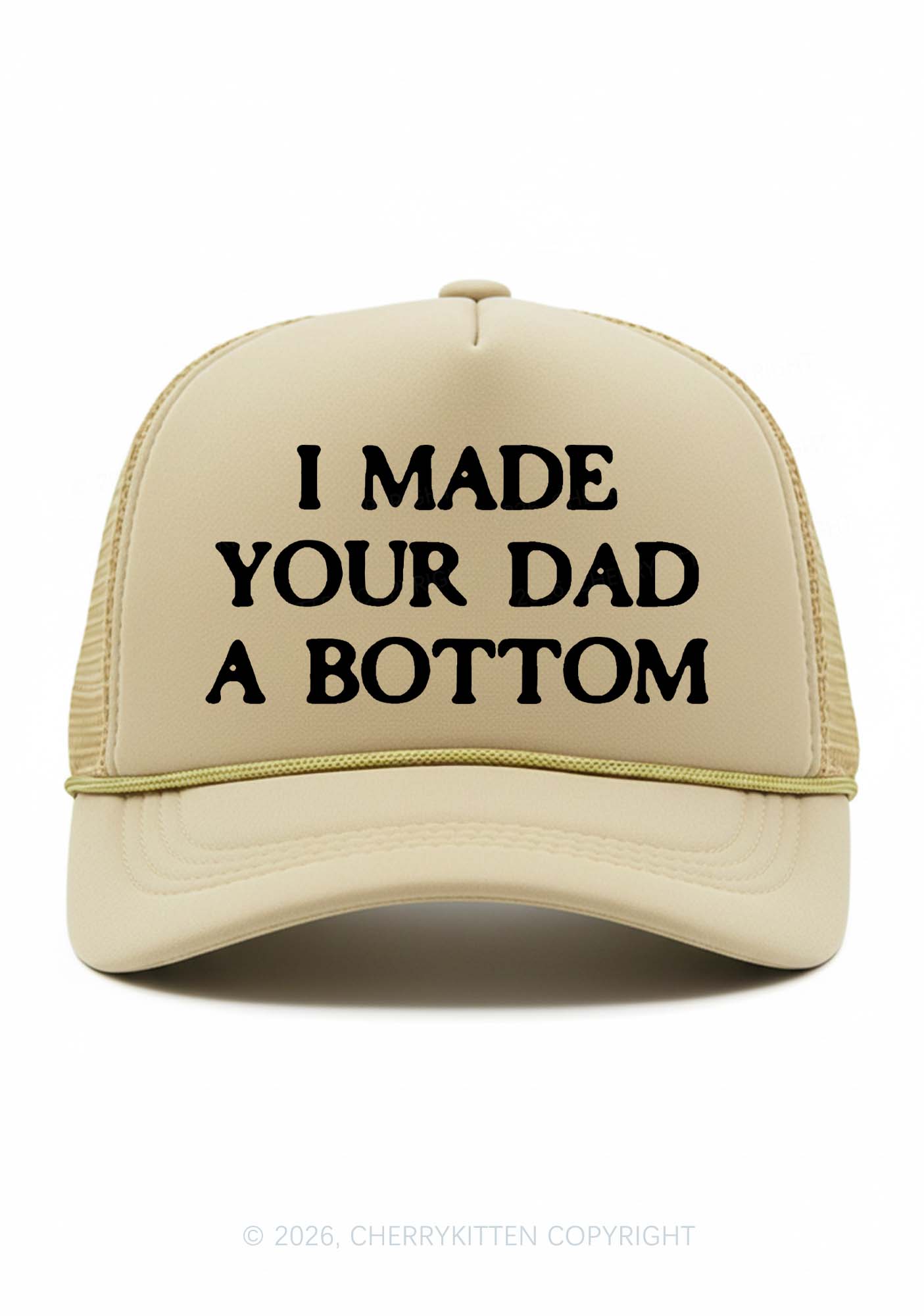 Made Your Dad A Bottom Pride Y2K Trucker Hat Cherrykitten