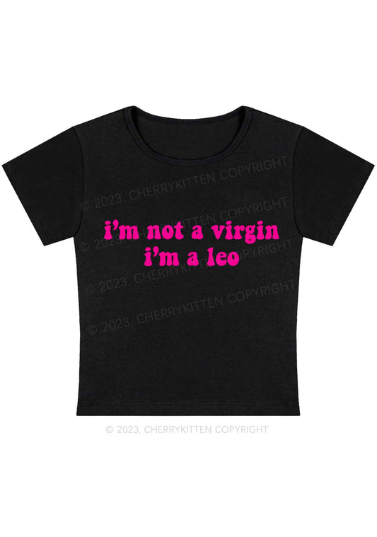 Custom Zodiac I'm Not A Virgin Y2K Baby Tee Cherrykitten