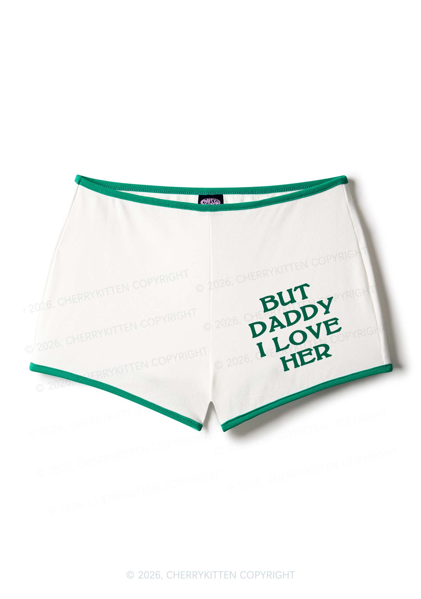 But Daddy I Love Her Pride Y2K Booty Shorts Cherrykitten