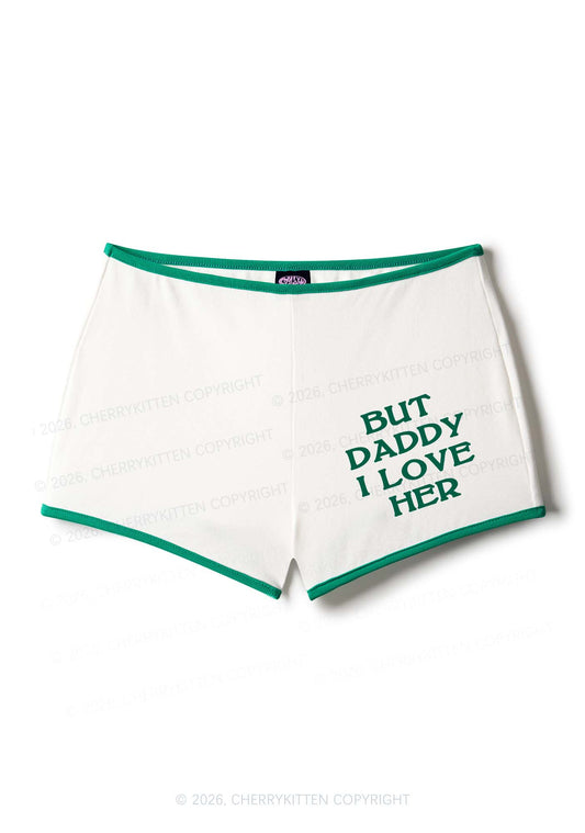 But Daddy I Love Her Pride Y2K Booty Shorts Cherrykitten