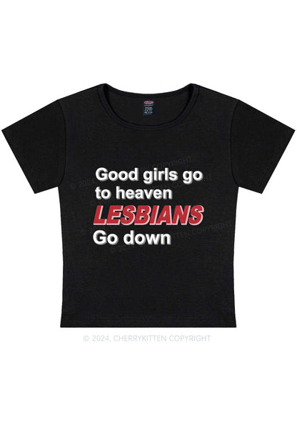 Curvy Good Girls Go To Heaven Y2K Baby Tee Cherrykitten