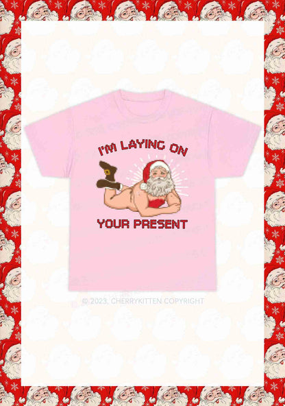 I'm Laying On Your Present Christmas Y2K Chunky Shirt Cherrykitten