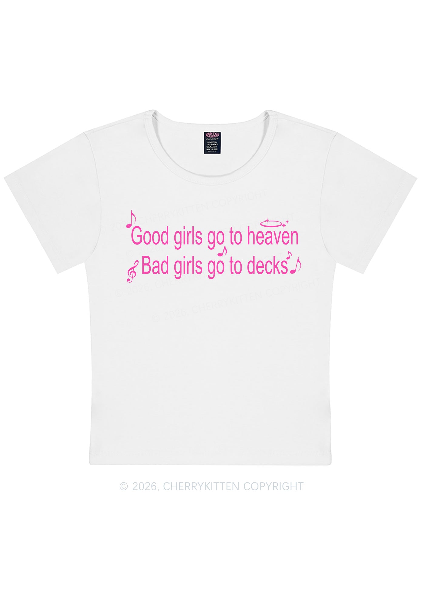 Bad Girls Go To Decks Y2K Baby Tee Cherrykitten