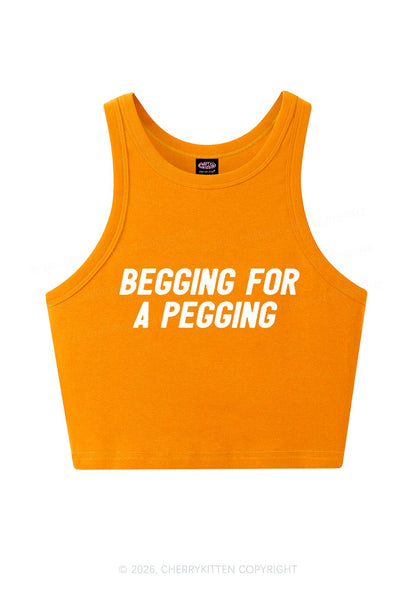 Begging For A Pegging Y2K Crop Tank Top Cherrykitten