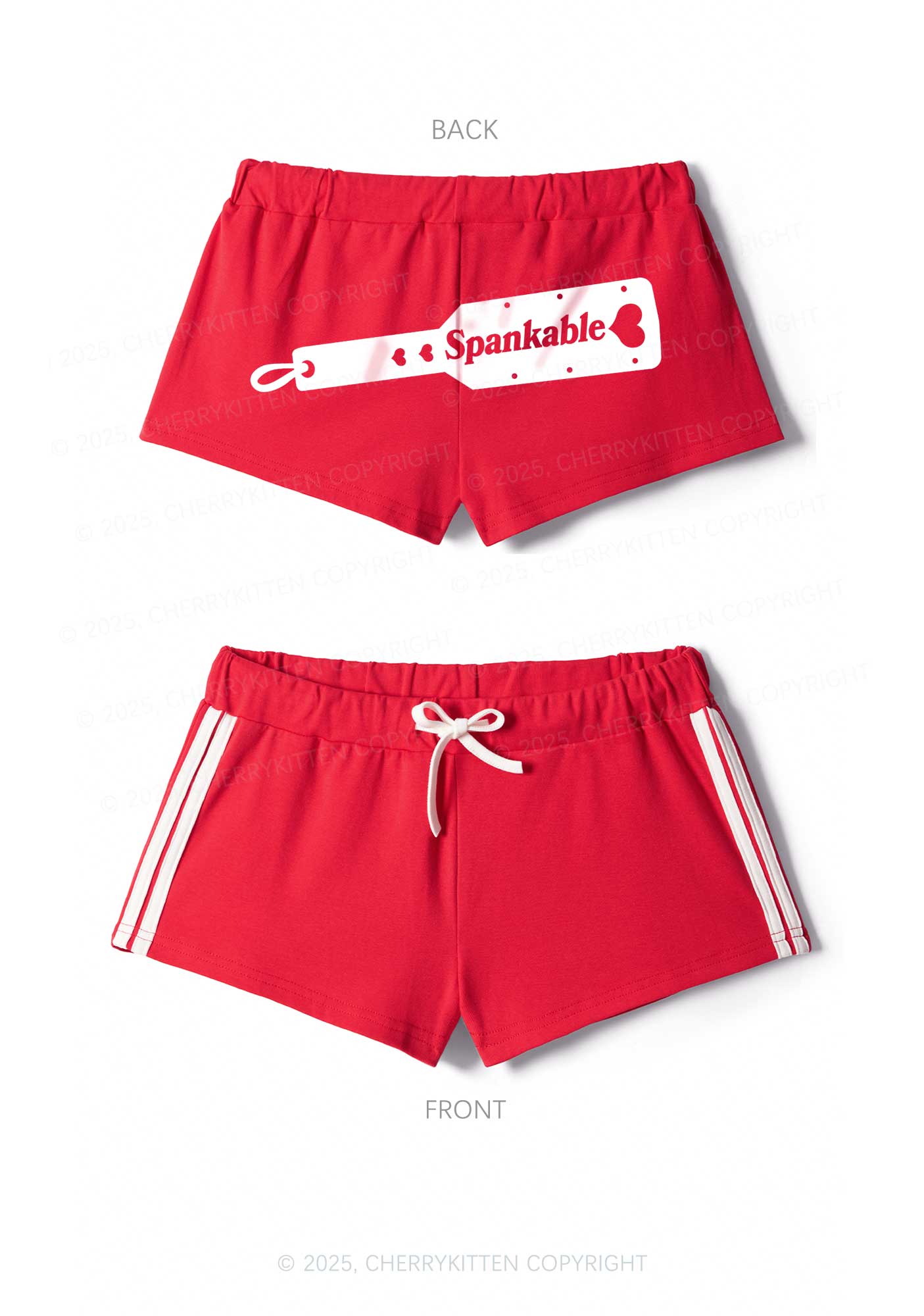 Spankable Y2K Drawstring Mini Shorts Cherrykitten