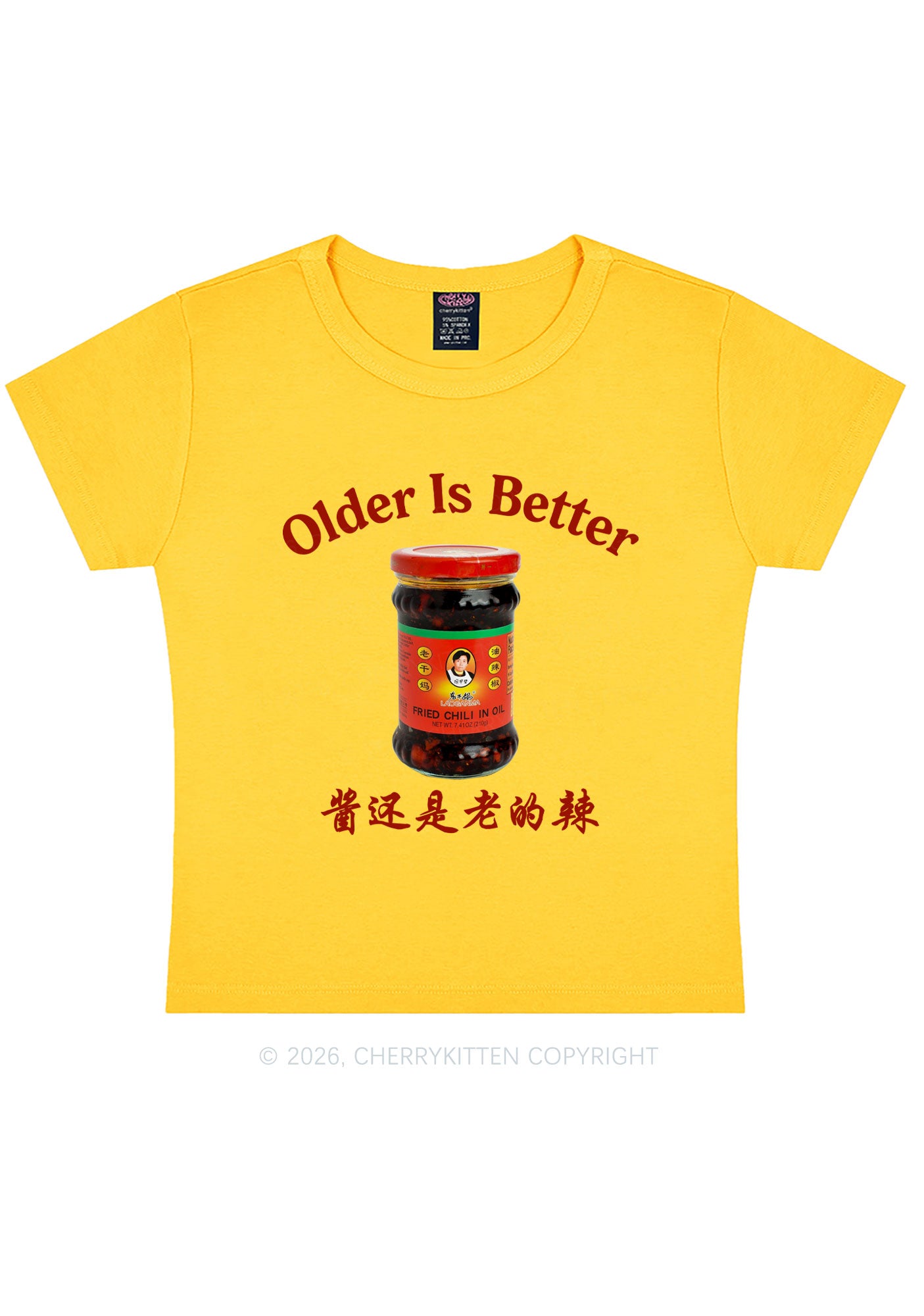 Older Is Better Y2K Baby Tee Cherrykitten