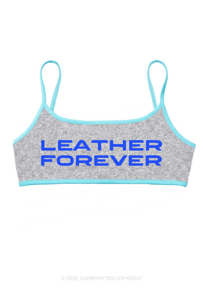 Leather Forever Y2K Super Crop Cami Cherrykitten