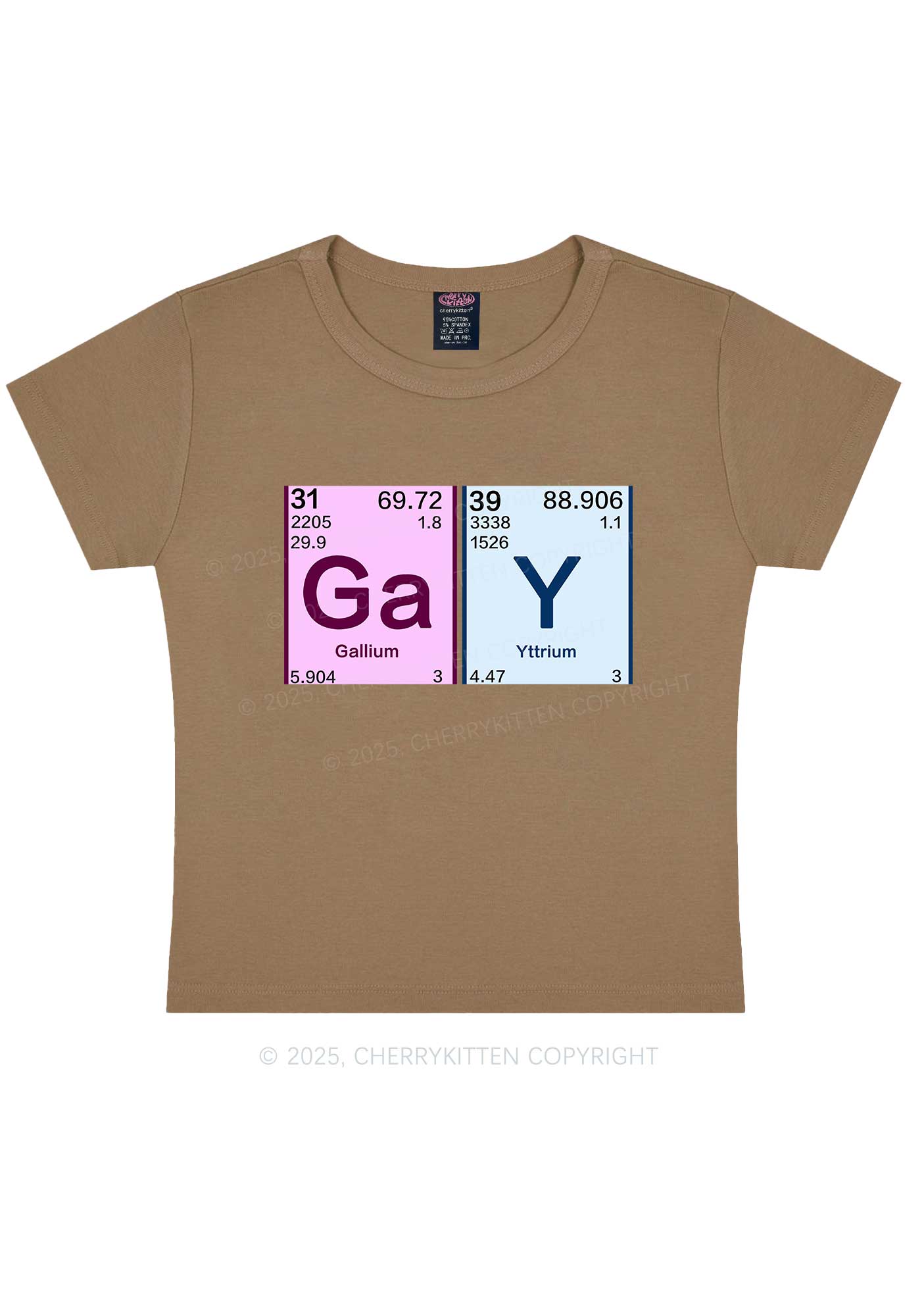 Gay Periodic Table Elements Pride Y2K Baby Tee Cherrykitten