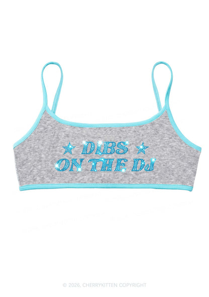 Rhinestone Dibs On The Dj Y2K Super Crop Cami Cherrykitten