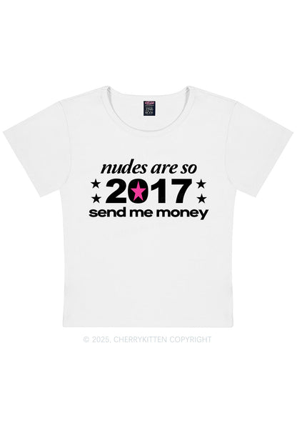 Nxdes Send Me Money Y2K Baby Tee Cherrykitten