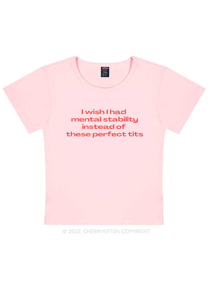 Mental Stability Y2K Baby Tee Cherrykitten
