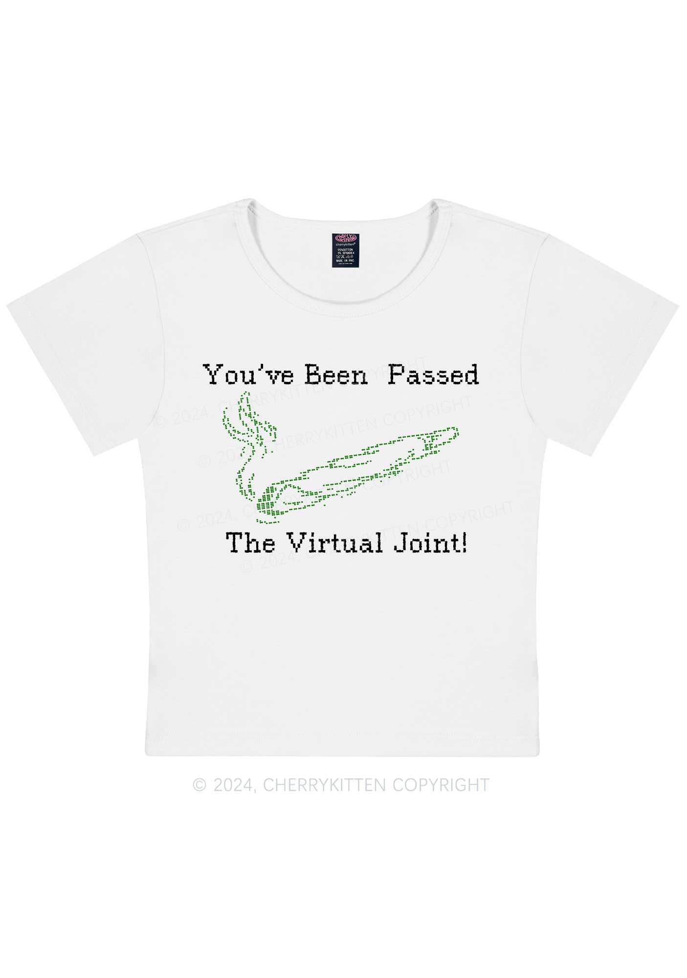 The Virtual Joint Y2K Baby Tee Cherrykitten