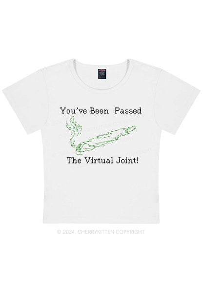 The Virtual Joint Y2K Baby Tee Cherrykitten