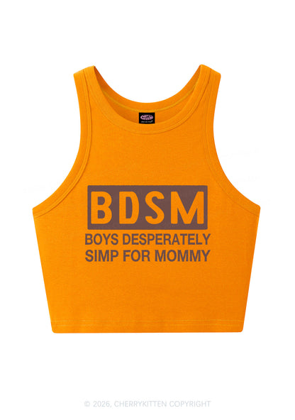 Boys Desperately Simp For Mommy Y2K Crop Tank Top Cherrykitten