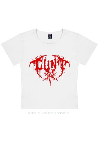 Halloween Punk Cxxt Y2K Baby Tee Cherrykitten