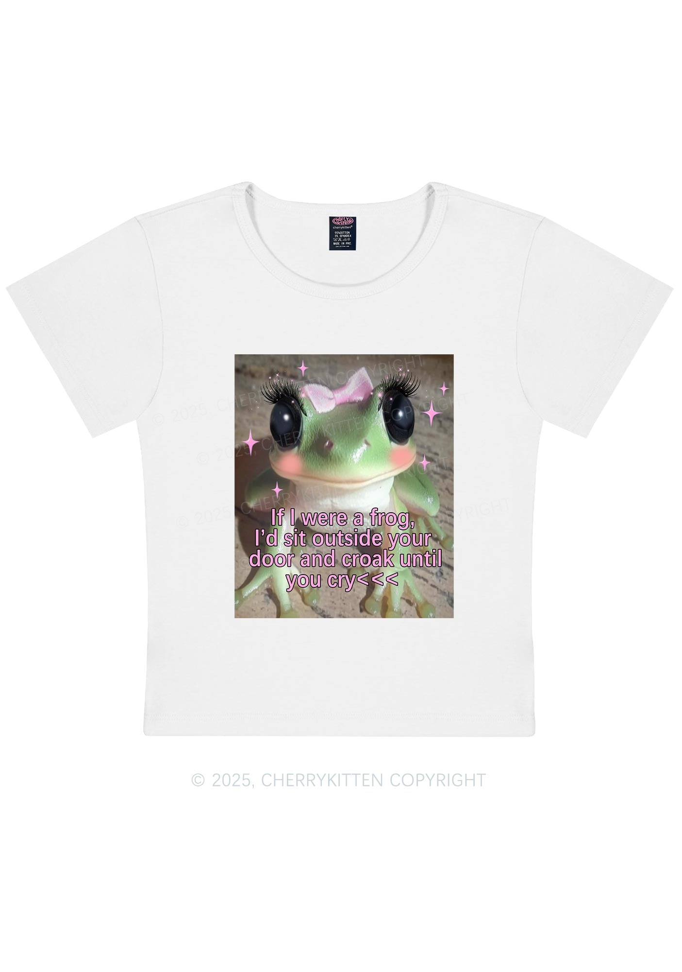 If I Were Frog Y2K Baby Tee Cherrykitten