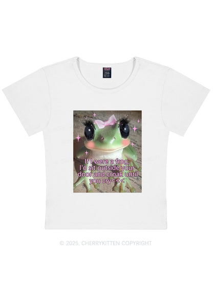 If I Were Frog Y2K Baby Tee Cherrykitten