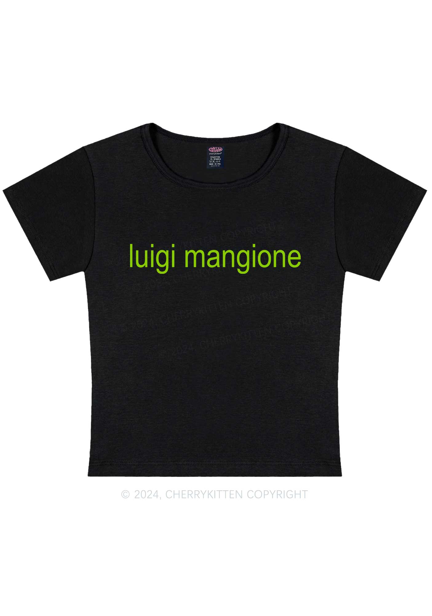 Brat Luigi Y2K Baby Tee Cherrykitten