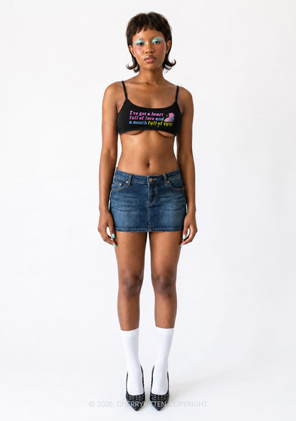 Heart Full Of Love Y2K Super Crop Cami Cherrykitten