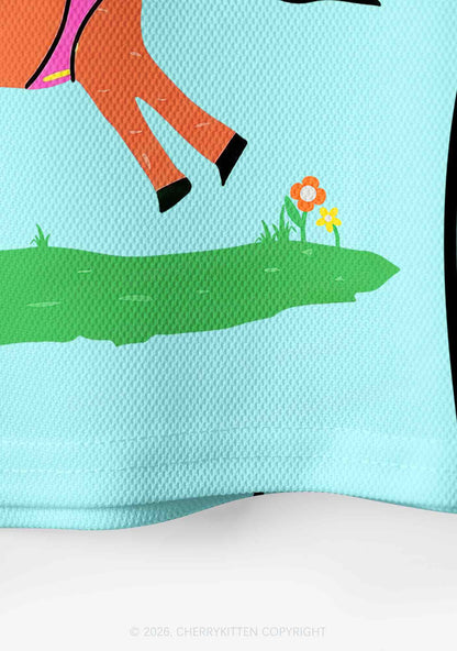 Cxxtamine Pony Y2K Crop Sport Jersey Shirts Cherrykitten