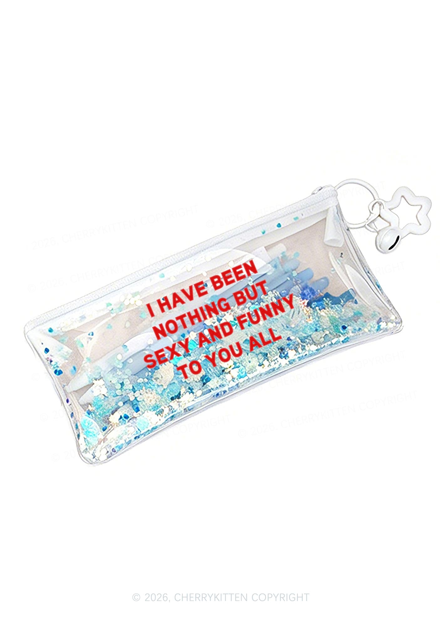 I Have Been Funny Y2K Quicksand Transparent Pencil Pouch Cherrykitten