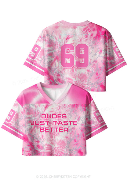 Dudes Just Taste Better Pride Y2K Crop Sport Jersey Shirts Cherrykitten