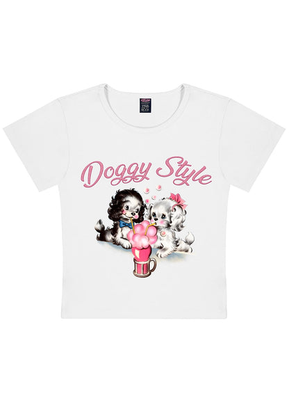 Doggy Style Y2K Baby Tee Cherrykitten