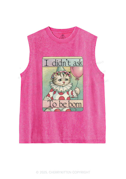 Didnt Ask To Be Born Y2K Washed Tank Cherrykitten