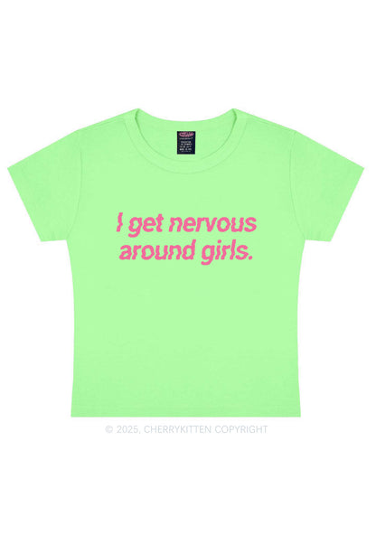 Get Nervous Around Girls Y2K Baby Tee Cherrykitten
