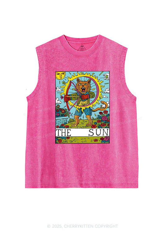 The Sun Cat Y2K Washed Tank Cherrykitten