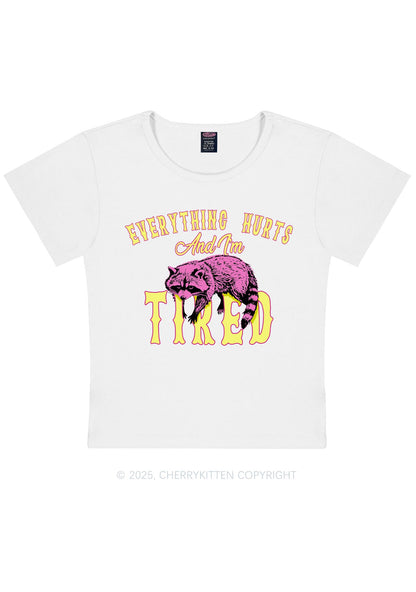 I Am Tried Y2K Baby Tee Cherrykitten
